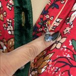 Aratta Silent Journey Red Floral Embellished Button Down Shirt Photo 6