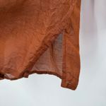 Chico's Vintage Chico’s Silk Linen Blend Shirt Size Small Button Down Brown Rust Light Photo 9