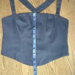 Free People NWOT  Bustier Corset Crop Tank Top  Blue Cotton Women’s Size XS Photo 5