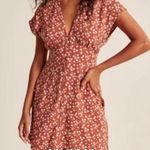 Abercrombie & Fitch Burnt Orange Dolman Sleeve V-Neck Dress- Size Small Photo 0