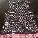 Kate Spade  Peplum Top Medium Sleeveless Rambling Roses Floral Tile Tank Photo 5