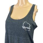 Next Level Womens Wisconsin Tank Top Shirt Sleeveless Scoop Neck Gray Medium Photo 1