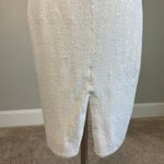 AQUA White Sequined Midi Sheath Cocktail Dress Size 8 Sleeveless Strappy Back by Photo 6