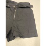 Elodie New Womens Casual Shorts Black High Waist Belted Zip Cuffed M (b9) Photo 3