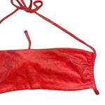 J.Crew NWT Coral Terry Cloth Bandeau Tie Back Bikini Swim Bathing Suit Top 3X Photo 2