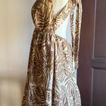 House of Harlow 1960 | Linen Tie Back Tiered Skirt Open Back Sundress | Small Photo 2