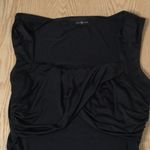 Twenty One New Women’s  Ruched Dress Stretchy Soft Comfy Black Size Medium Photo 3