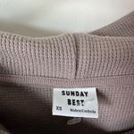 Sunday Best Aritzia Taupe Brown Cropped Waffle Relaxed Hoodie Women’s Size XS Photo 2