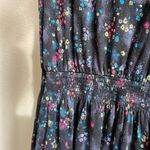 Frenchi cute floral rayon long tank Black Photo 2