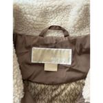 Michael Kors TRUFFLE BROWN QUILTED FAUX FUR COLLARED JACKET Sz M Photo 5