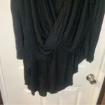 Cacia Black V Neck Surplice Twist Front High Photo 4