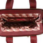 Betsey Johnson Y2K Vintage Deep Red Leather Satchel Tote Bag Purse Rare HTF Photo 7