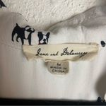 Jane and Delancey  Size Medium Bulldogs Button Down Sleeveless Blouse White Photo 4
