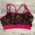 Gaiam Pink, Black, Gray & Neon Yellow Low Impact Sports Bra Size Medium Photo 3