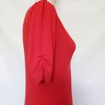 Banana Republic Factory Shift Dress Womens Size Small Red Short Sleeve Midi Photo 4