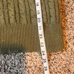 Eddie Bauer  Olive Green Cable Knit Long Sleeve‎ Sweater with Shoulder Buttons Photo 4