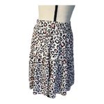 Hibluco Leopard Print Layered Ruffle Tie up High Waist Short Tiered Skirt Size S Black Photo 2