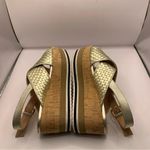 Linea Paolo  SANDAL platform Gold slingback open toe size 5M F15 Photo 7