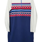 Lands' End  Fleece Mock Neck Quarter Zip Fair Isle Dress Plus  Size 3X 24W 26W Photo 0