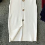 Sleeveless Button Front Bodycon Midi Dress Photo 2