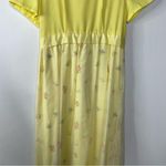 Vintage Floral Flocked Dress with Tie Waist Photo 3