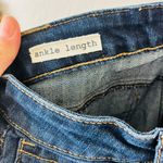 Dollhouse jeans | ankle length size 3 dark washed distressed low rise jeans Y2K   13.5” waist  8” rise  26” inseam; unrolled   No flaws Photo 3