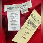 Coldwater Creek  Red Embroidered Jacket Knee Length Sheath Dress 2 Piece Size 10P Photo 14