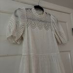 Ulla Johnson Simone Puff Sleeve Eyelet Shift Dress Size 2 White Bridal Lace Photo 4