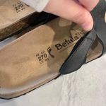 Betula Birkenstock Floral Etched Detail Black Slide Velcro Sandals Size 42 Photo 7