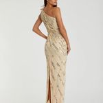 Mac Duggal Cream One Shoulder Embellished Gown Photo 11