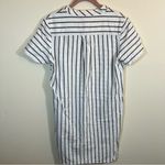 Lands' End Lands’ End Women’s White Gray Striped Shirt Dress 4 Photo 9