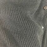 August Silk  Black Ribbed Silk V Neck Cardigan Size Medium Petites Photo 3