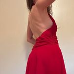 Vintage red midi halter dress Size M Photo 2