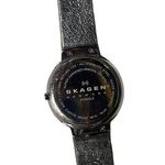 New Skagen Denmark Designer Ladies Wrist Watch Leather Metallic Green Band Photo 7