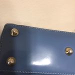 A Bellucci Made In Italy Blue Italian Leather Satchel Shoulder Hand Bag Purse Photo 4