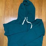 Cropped Oversized Lightweight Hoodie Green Size M Photo 0