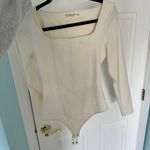 Abercrombie & Fitch Abercrombie Long Sleeve Cotton Modal Square Neck Corset Bodysuit Photo 1