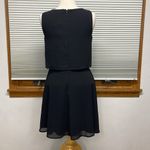 Francesca’s NWT Black Blue Embroidered Glass Beaded Sequins Sleeveless Dress Size M Photo 5