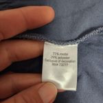 Apt. 9  Slate Blue Sleeveless Vneck Tiered Peplum Knit Top Size Medium Photo 6