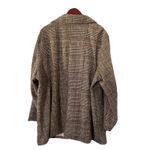 SheIn Plus Size Blazer Womens 4X Brown Plaid Office Dark Academia Professor Jacket Photo 1