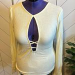 Urban Outfitters Project Social Large Cream White Plunging Top Shirt Balletcore Photo 0