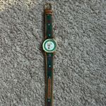 Romica unisex vintage gold tone genuine leather‎ adjustable bracelet watch Green Photo 2