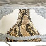 Carlos Falchi Vintage Snakeskin Reptile Gray Leather Clutch Purse Shoulder Bag Multiple Photo 4