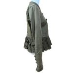 Free People  y2k women’s army green peplum utility blazer Xs Photo 6