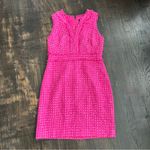 J.Crew Women’s New Pink Tweed V-neck sheath sleeveless dress fringe sz 10 Photo 1