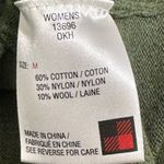 Woolrich  Sweater Womens Medium Green Turtleneck Ribbed Yoke Wool Blend Gorpcore Photo 9