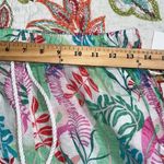 Cynthia Rowley  sz small 100% linen floral pants elastic waist string tie pockets Photo 7