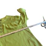 Anne Klein  Vintage Chartreuse Silk Blouse Button Front LongSleeve Size 14 in EUC Photo 11
