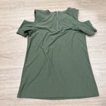Glitz Women's Green Cold Shoulder Top Photo 2