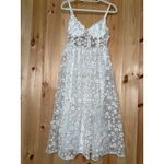 Lulus NWT  Darling Romance White Tulle Floral Applique Bustier Midi Dress Sz S Photo 1